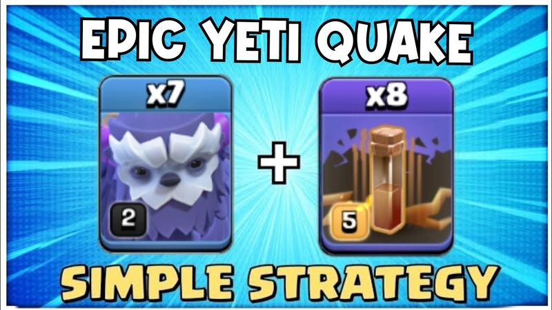 BEST TH12 ATTACK Yeti Witch Quake Attack Th12, Best Th12 Attack Strategy, Th12 Yeti Witch