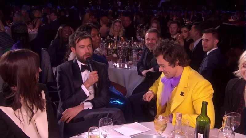 Jack Whitehall chatting with Harry Styles ( Brit Awards