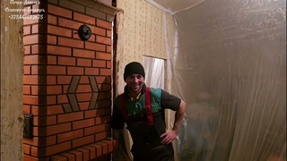 Каминопечь для отопления дома в 35 м из Витебского кирпича.