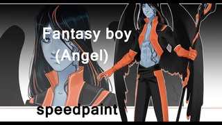 Fantasy boy Angel (speedpaint)