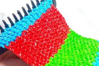 Rainbow Loom-Pulseiras com elsticos(ESCAMA DE DRAGO)com o PENTE Dragon Scale Loom Bands gomitas