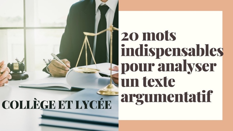 20 mots incontournables pour réussir lanalyse dun texte