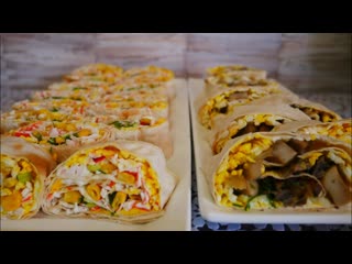 Закуски из лаваша. Закуска грибная и Закуска с крабовыми палочками. Закуски на праздничный стол