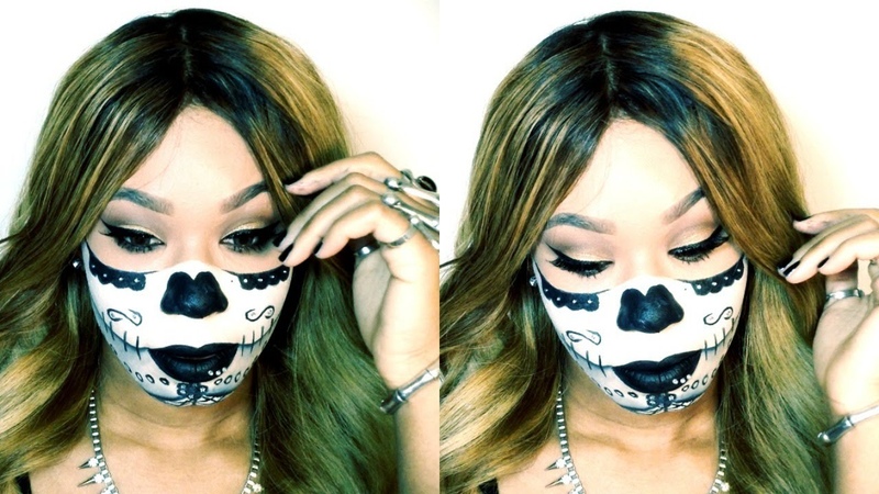 Glammed Sugar Skull Halloween Makeup