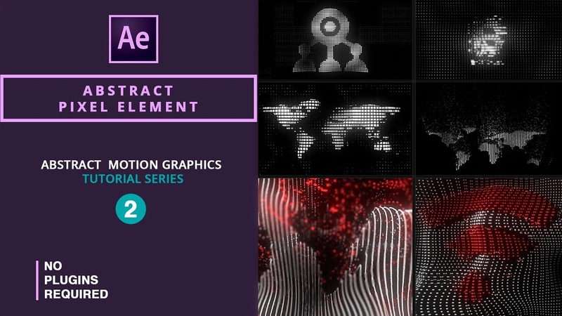 3 D Abstract Pixel Element Animations in AE, After Effects Tutorial, No