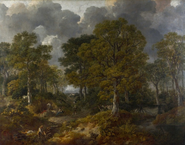 «Корнардский лес», Томас Гейнсборо 1748г. Холст, масло. Размер: 122×155 см. Национальная галерея, Лондон Характерный пример пейзажной живописи 18-ого века. И по своей композиции, и по трактовке