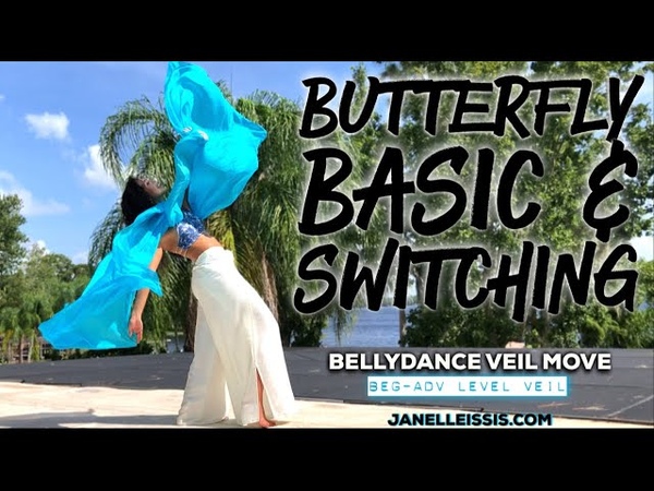 Butterfly Basic Advanced ( Veil Move) Bellydance Beg, Adv Tutorial,
