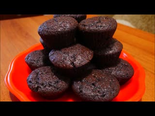 Шоколадные кексы на молоке и растительном масле ВКУСНО и БЫСТРО!!!
