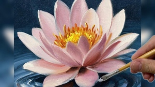 FLOR DE LTUS / PINTURA PASSO A PASSO / FLORES EXTICAS / TCNICAS DE PINTURA  LEO