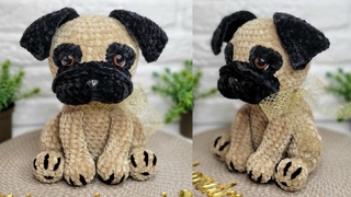 МК МОПС КРЮЧКОМ | HOW TO CROCHET PUG  #амигуруми #amigurumi
