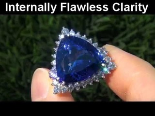 Estate  Carat INTERNALLY FLAWLESS Tanzanite Diamond PLATINUM Vintage Ring GIA CERTIFIED