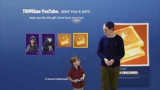Gifting NEW 'HANG TIME BUNDLE' To 5 YEAR OLD KID FREE Fortnite REWARDS Jordan Basketball Set