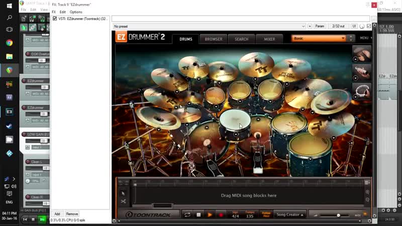 Mixing Secrets EZDrummer 2 Metal Machine Cleaner, punchier sounding drums