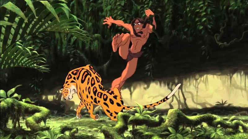 Tarzan Leopard Fight Scene