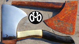 Antique Rusty Hatchet RESTORATION - OLD to GOLD