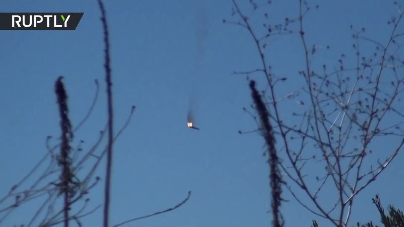 Moment two Syrian jets downed over Idlib by Turkish