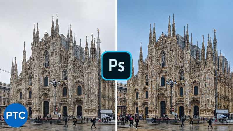 Turn a White, Gray Sky Into a Blue Sky In