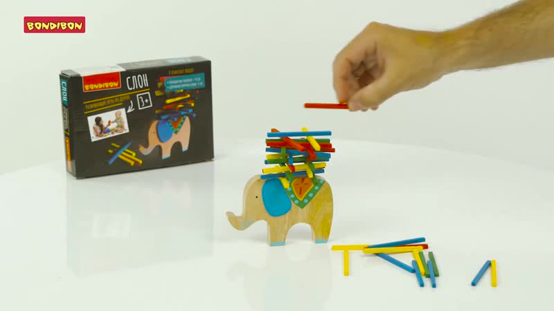 Развивающие игры из дерева балансиры Овощной бум и Слон от