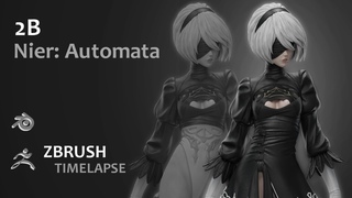 2B (NieR: Automata) | Zbrush Timelapse | Speed Sculpt