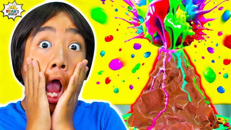Ryan Learns DIY Volcano Experiment for