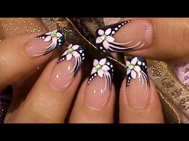 Formal Event Black White Nail Art Design