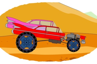 Мультик - Раскраска. Учим Цвета - Монстр-трак / Monster truck - Мультфильмы для детей про машинки