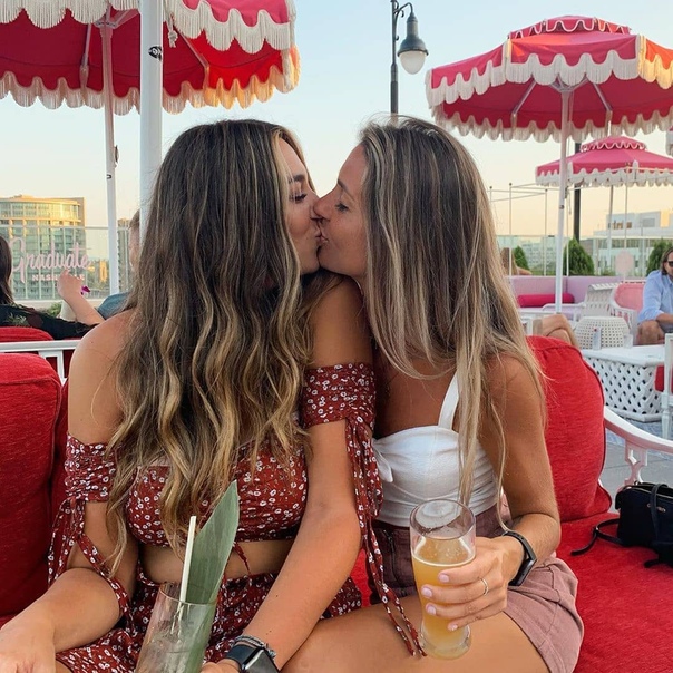 Lesbian girlfriend party street