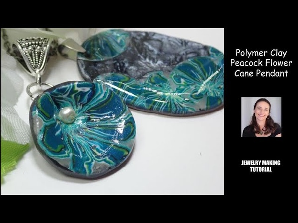 Polymer Clay Peacock Flower Cane Jewelry Making Tutorial How To Make