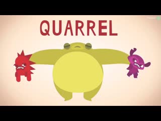 Cartoon learn words with the letter Q. Изучаем английские слова с буквой Q.