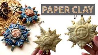 DIY  How to make paper clay. Christmas papier-mch toy idea