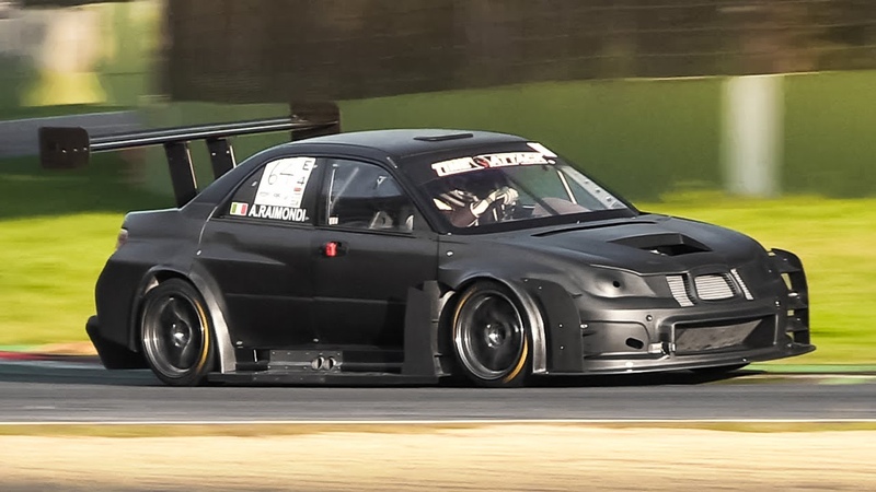 Full Carbon Subaru Impreza STi Hawkeye Time Attack Car in action on various Italian