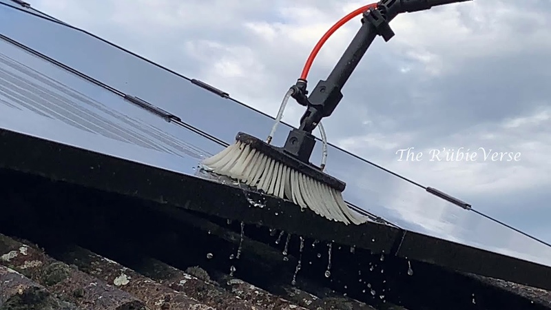 Solar Panel Cleaning, Washing Services, Using Water Fed Pole