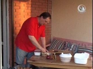 Шашлыки из говяжей вырезки и лисички