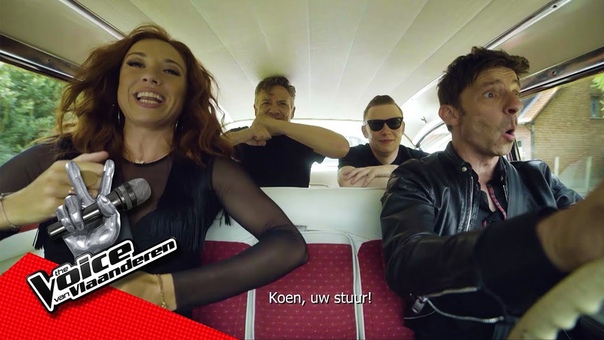Dit krijg je als je de 4 coaches in één auto steekt , The Voice van Vlaanderen,