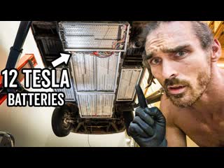 I Fit 12 Tesla Batteries Under My Van - Electric Camper Build Ep 5